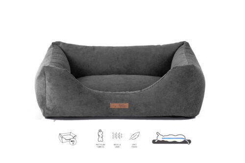 Dog's Lifestyle Orthopedische Hondenmand Ribbed Antraciet
