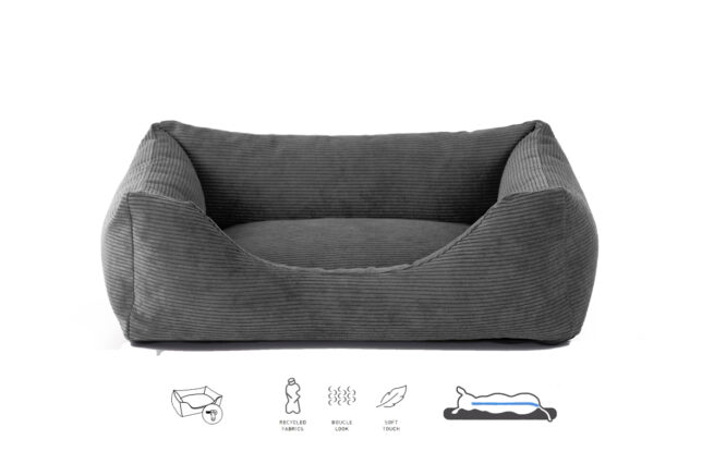 Dog's Lifestyle Orthopedische Hondenmand Ribbed Antraciet - Afbeelding 4