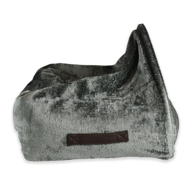 Kona Cave® Hondenmand Snuggle Cave Chenille Velvet Grijs (pre-order) - Afbeelding 3