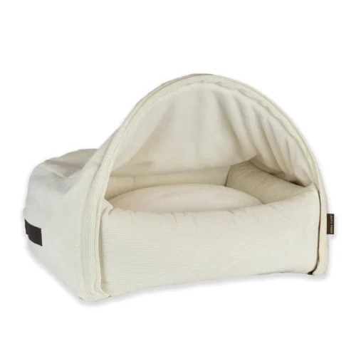 Kona Cave® Hondenmand Snuggle Cave Corduroy Beige (pre-order)