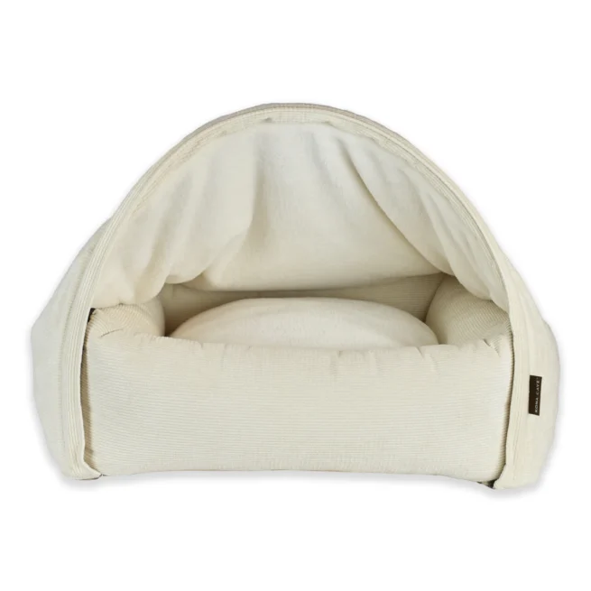 Kona Cave® Hondenmand Snuggle Cave Corduroy Beige (pre-order) - Afbeelding 2