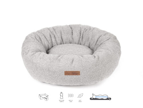 Donut Hondenmand Orthopedisch Boucle Grijs