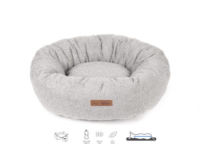 Donut Hondenmand Orthopedisch Boucle Grijs
