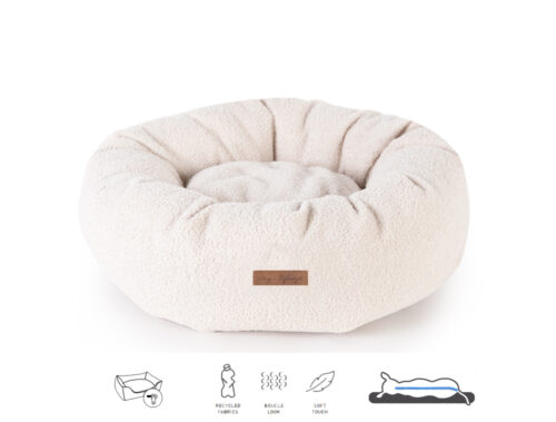Donut Hondenmand Orthopedisch Boucle Ivory