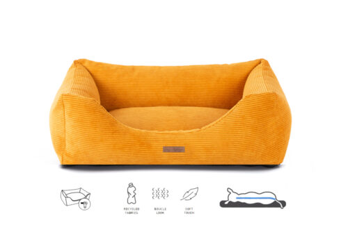Dog's Lifestyle Orthopedische hondenmand Ribbed Okergeel