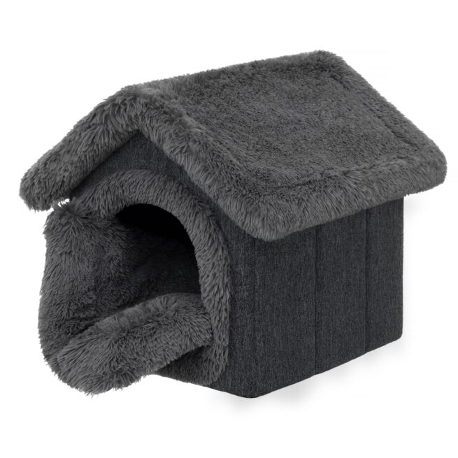 Hondenhuisje Supersoft Fluffy Deluxe Antraciet - Afbeelding 5