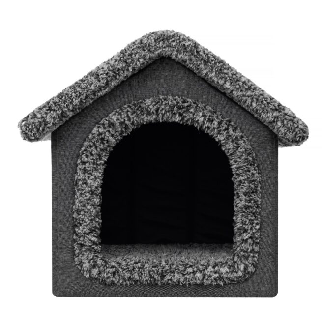 Hondenhuisje Supersoft Fluffy Deluxe Antraciet/Grijs - Afbeelding 2