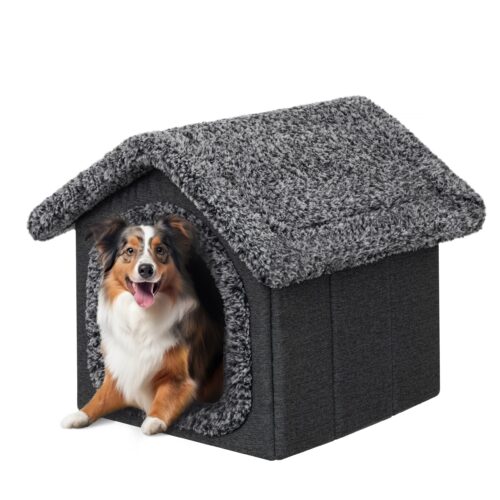 Hondenhuisje Supersoft Fluffy Deluxe Antraciet/Grijs
