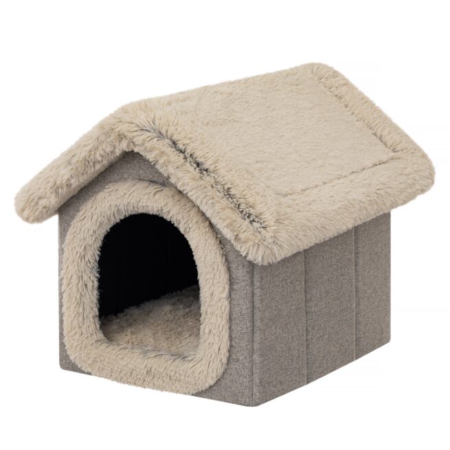 Hondenhuisje Supersoft Fluffy Deluxe Beige/Taupe - Afbeelding 3