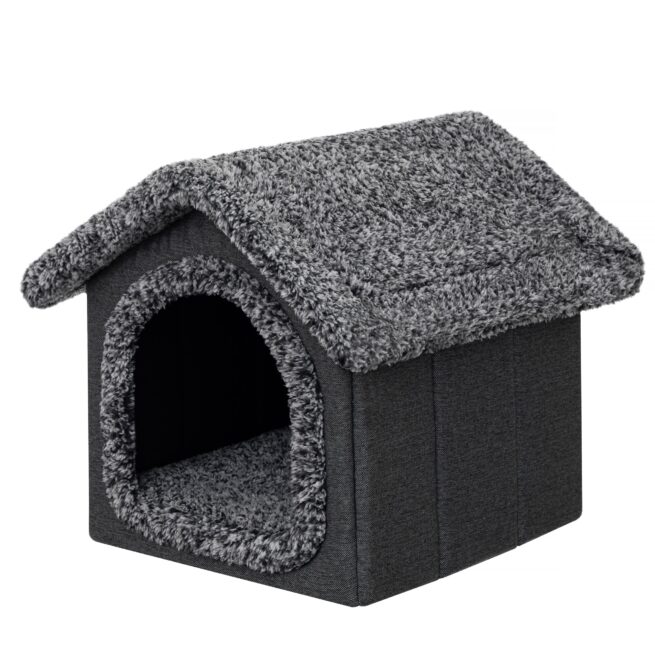 Hondenhuisje Supersoft Fluffy Deluxe Antraciet/Grijs - Afbeelding 3