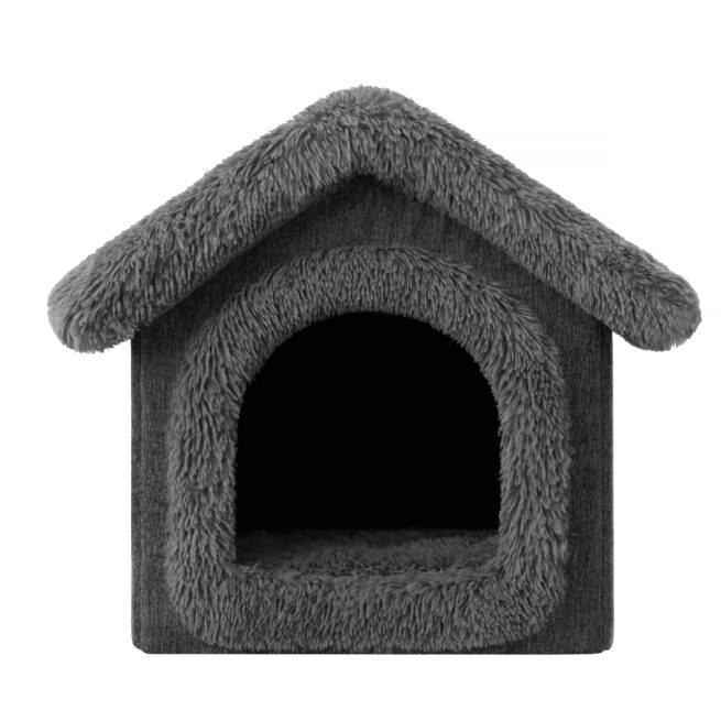 Hondenhuisje Supersoft Fluffy Deluxe Antraciet - Afbeelding 3