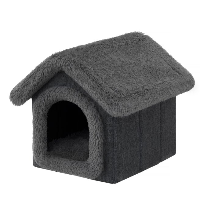 Hondenhuisje Supersoft Fluffy Deluxe Antraciet - Afbeelding 2