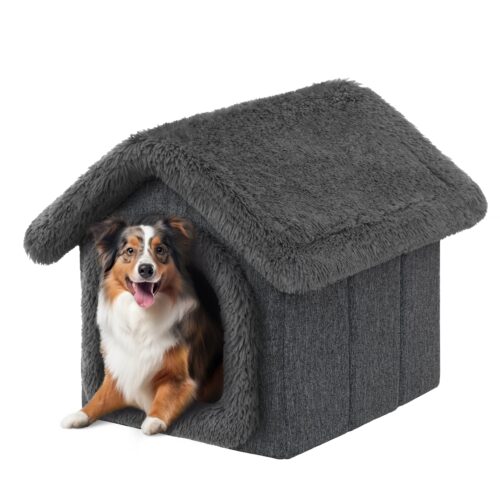 Hondenhuisje Supersoft Fluffy Deluxe Antraciet