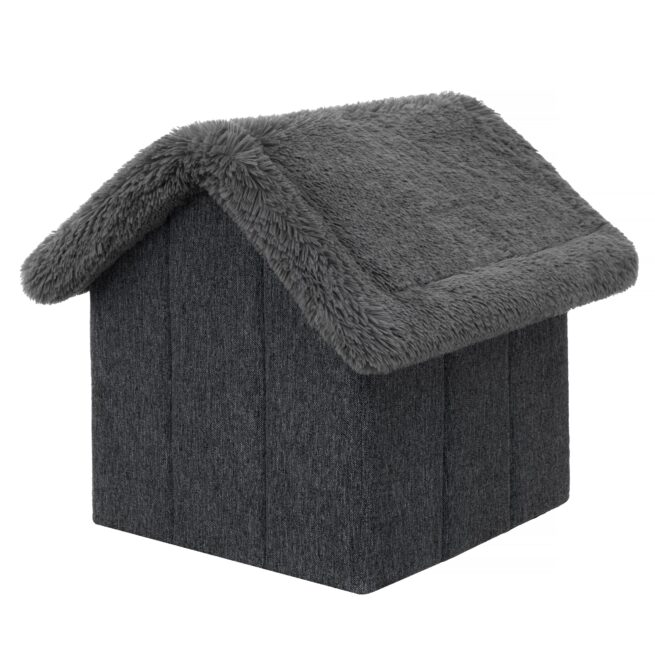 Hondenhuisje Supersoft Fluffy Deluxe Antraciet - Afbeelding 4