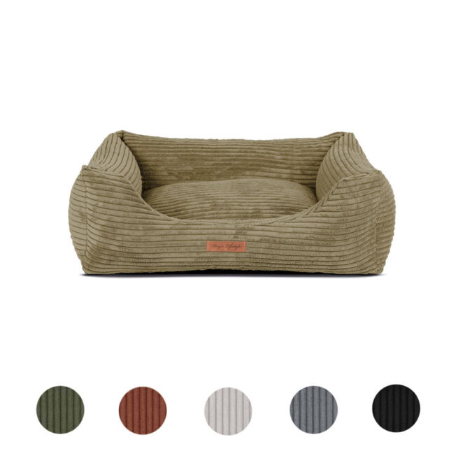 Hondenmand Ribbed Design Deluxe Olijfgroen - Afbeelding 3