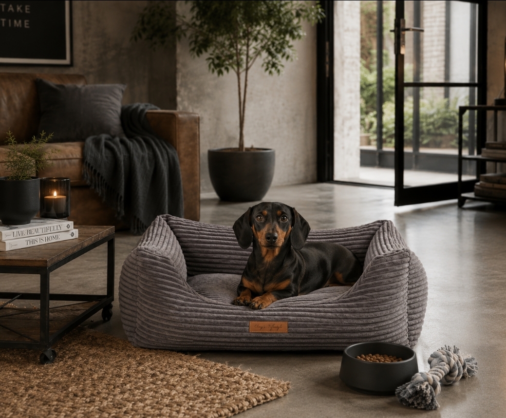 Dog's Lifestyle Hondenmand Ribbed Design Deluxe Antraciet Hondenmand Ribbed Design Deluxe Antraciet - Afbeelding 2