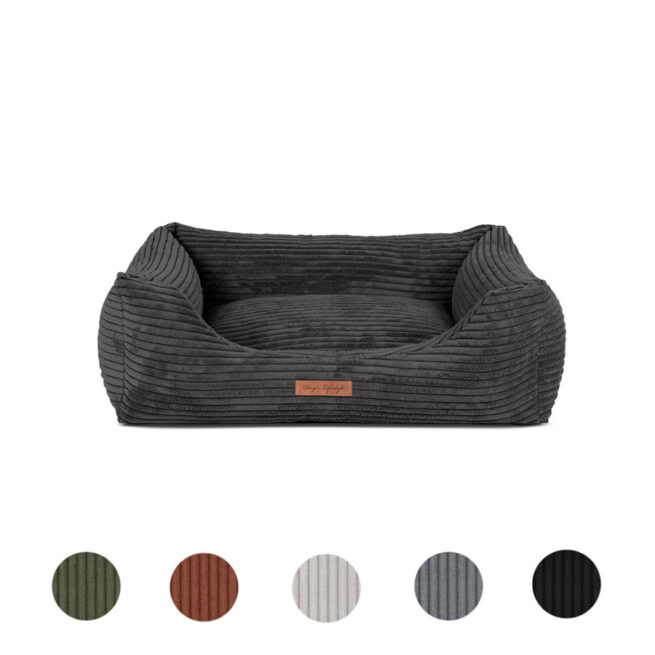 Hondenmand Ribbed Design Deluxe Zwart - Afbeelding 3