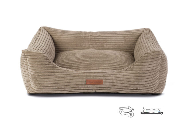 Hondenmand Ribbed Deluxe Taupe Orthopedisch - Afbeelding 3