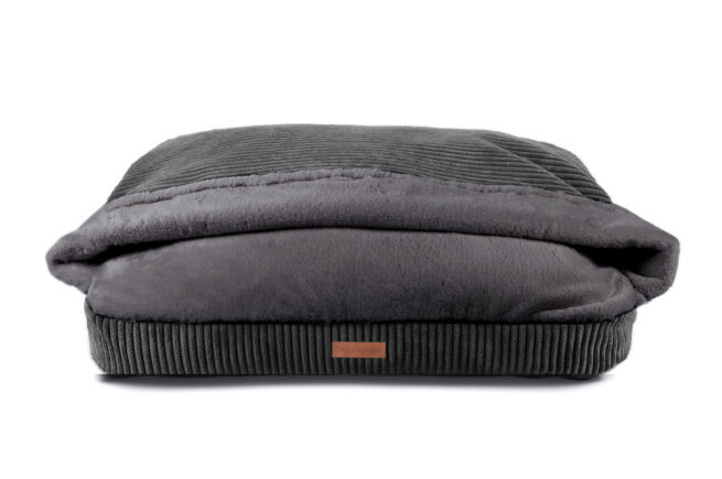 Snuggle Cave Hondenkussen Ribbed Antraciet