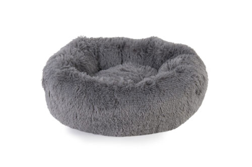 Donut Hondenmand Orthopedisch Fluffy Grijs