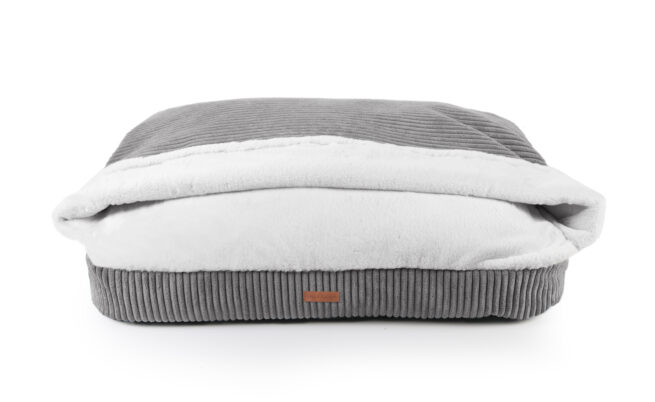 Snuggle Cave Hondenkussen Ribbed donkergrijs