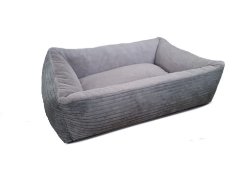 Hondenmand Ribbed Deluxe Teddy Grijs 80cm