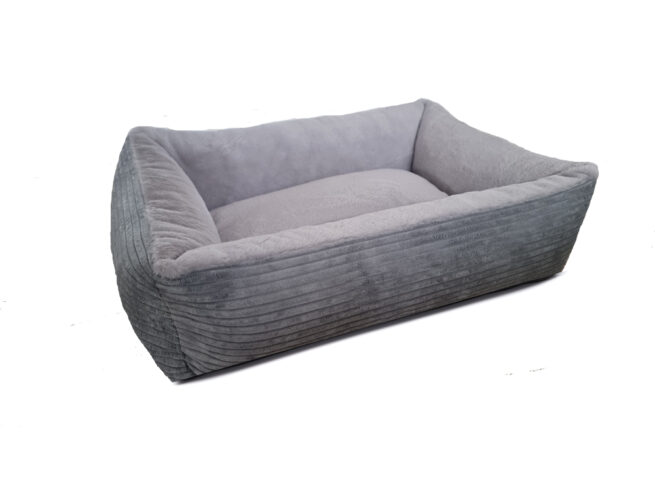 Hondenmand Ribbed Deluxe Teddy Grijs 100cm