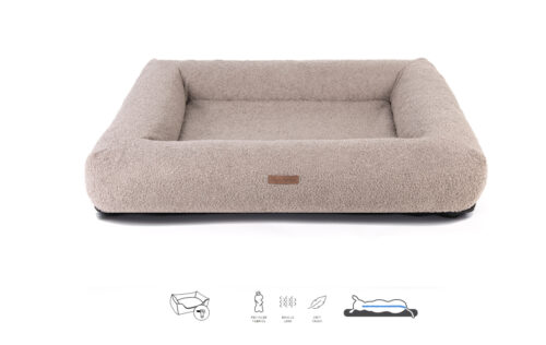 Orthopedische Hondenmand Rechthoek Boucle Taupe