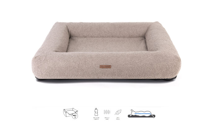 Orthopedische Hondenmand Rechthoek Boucle Taupe