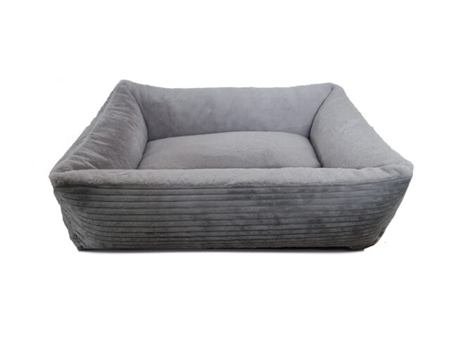 Hondenmand Ribbed Deluxe Teddy Grijs 100cm - Afbeelding 2