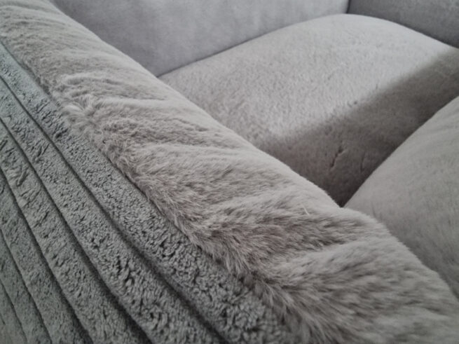 Hondenmand Ribbed Deluxe Teddy Grijs 100cm - Afbeelding 4
