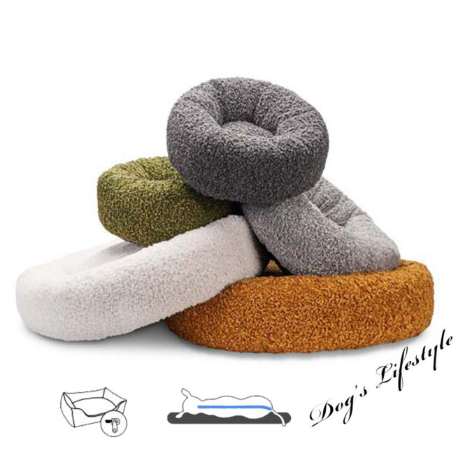 Orthopedische Donut Hondenmand Boucle Lex Grijs - Afbeelding 5