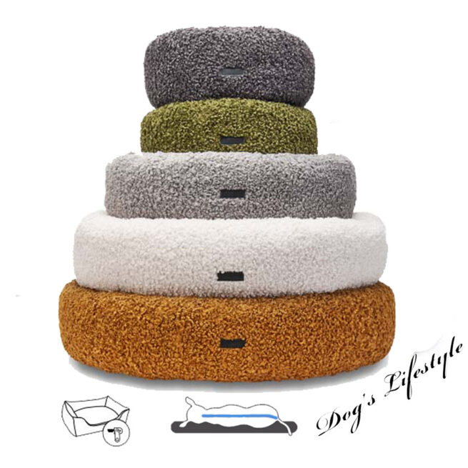 Orthopedische Donut Hondenmand Boucle Lex Grijs - Afbeelding 6