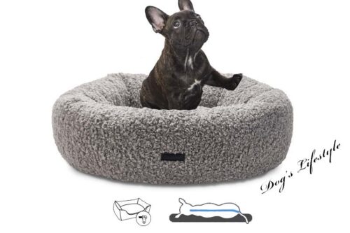 Orthopedische Donut Hondenmand Boucle Lex Grijs