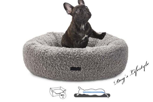 Orthopedische Donut Hondenmand Boucle Lex Grijs