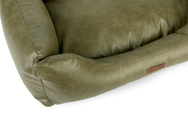 Orthopedische Hondenmand Lederlook Soft Mosgroen - Afbeelding 5