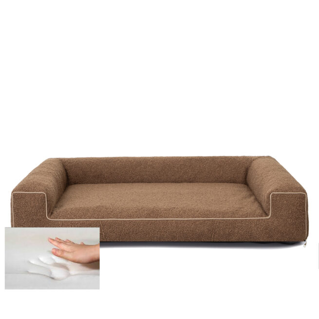 Orthopedische Hondenmand Lounge Bed Boucle Bruin / Terra - Afbeelding 2