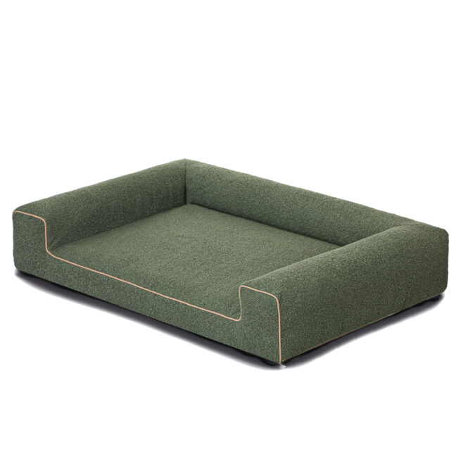 Orthopedische Hondenmand Lounge Bed Boucle Mosgroen - Afbeelding 4
