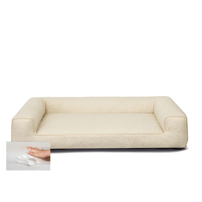 Orthopedische Hondenmand Lounge Bed Boucle Ivoor - Afbeelding 2