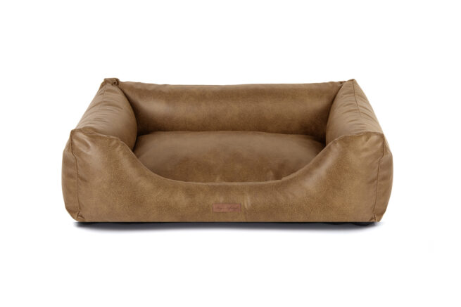 Orthopedische Hondenmand Lederlook Soft Cognac - Afbeelding 4