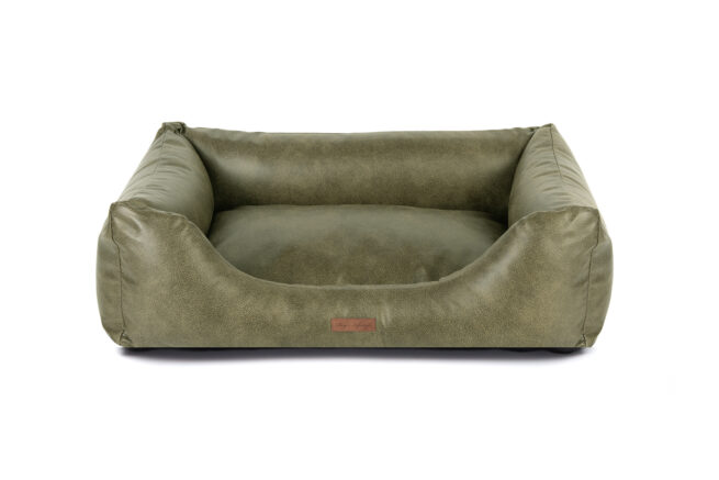 Orthopedische Hondenmand Lederlook Soft Mosgroen - Afbeelding 3