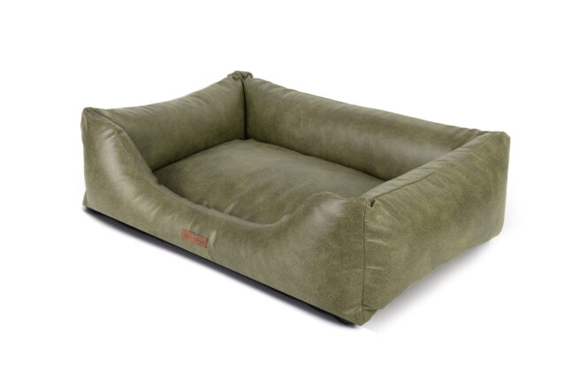 Orthopedische Hondenmand Lederlook Soft Mosgroen - Afbeelding 4