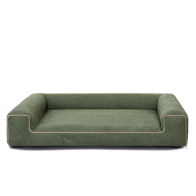 Orthopedische Hondenmand Lounge Bed Boucle Mosgroen - Afbeelding 3