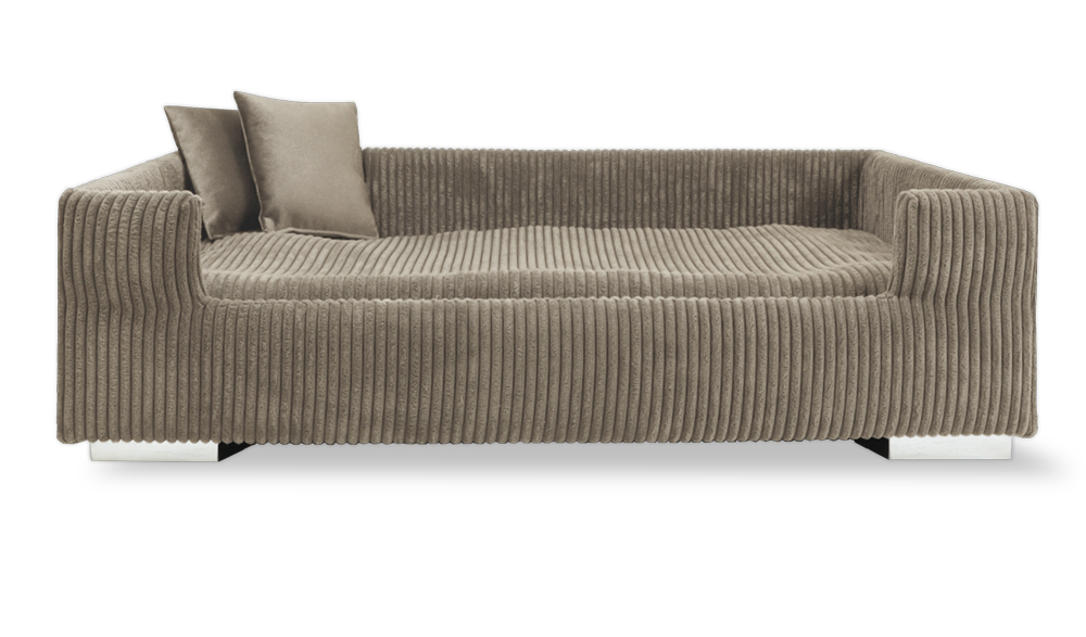 Hondenbank & Hondensofa Hondenbank Ribbed Taupe Hondenbank Ribbed Taupe