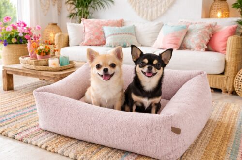 Grote hondenmand Hondenbed Surplus Rotan Bed Hondenmand Ibiza Roze