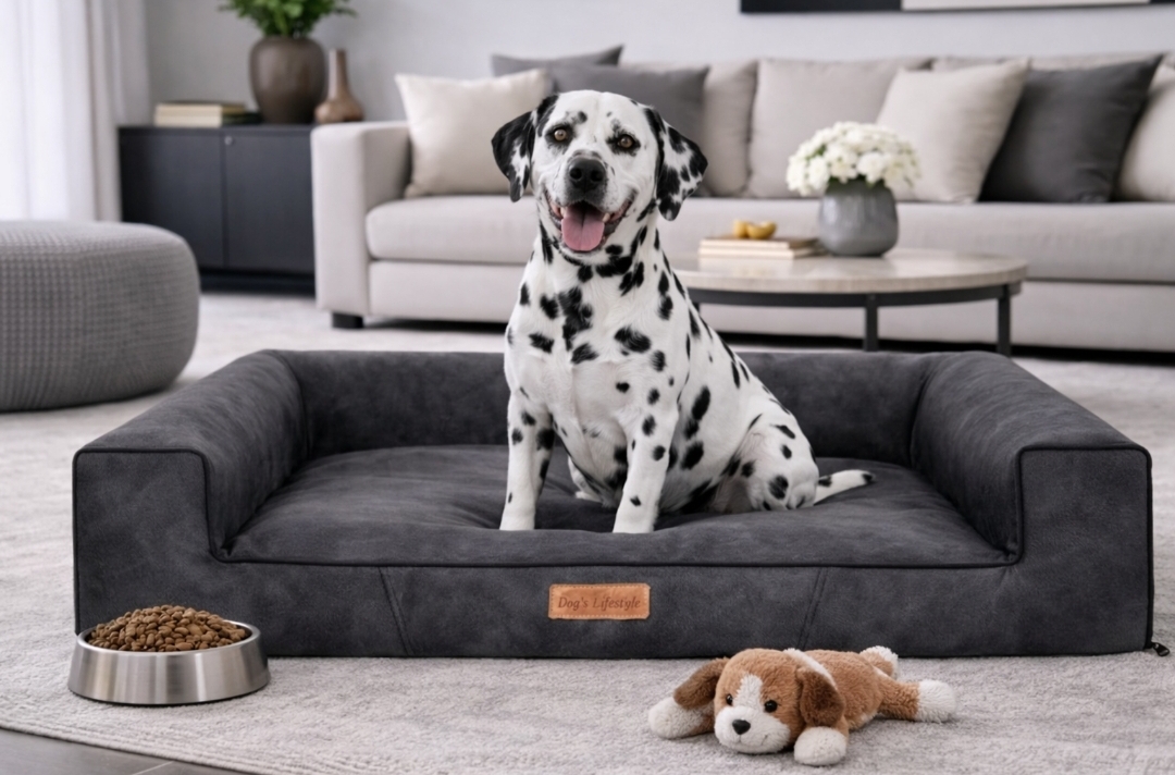 Dog's Lifestyle Orthopedische Hondenmand Lounge Bed Misty Antraciet Orthopedische Hondenmand Lounge Bed Misty Antraciet