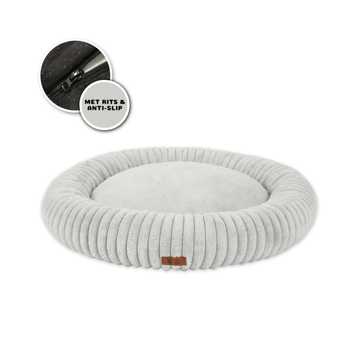 Donut hondenmand Losse Hoes Donut Orthopedische Hondenmand Pet Perfect Losse Hoes Donut Orthopedische Hondenmand Pet Perfect - Afbeelding 4