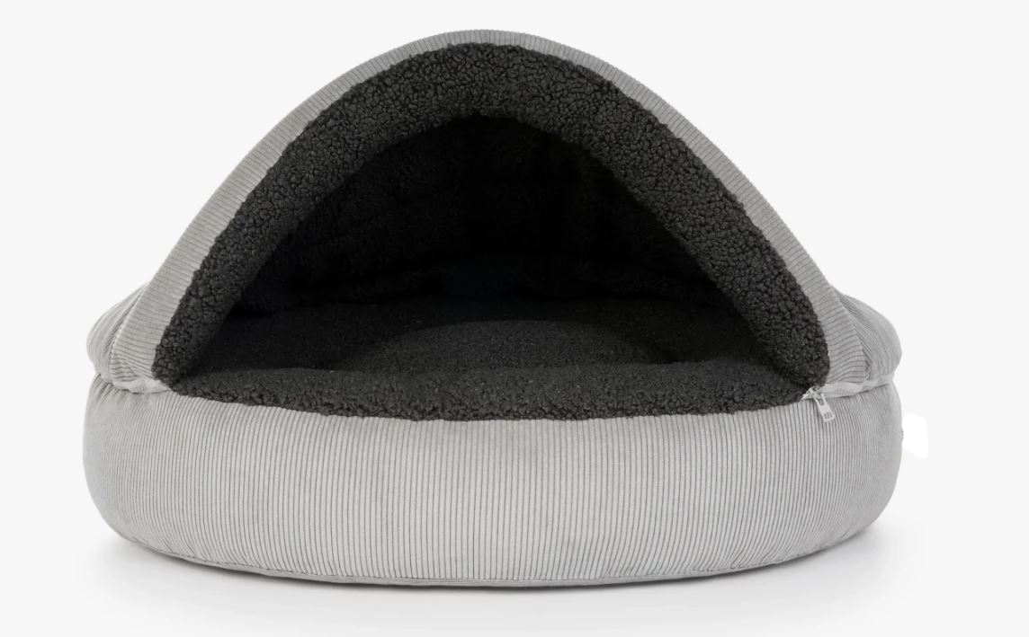 Merken Snuggle Cave Hondenmand Ribbed Small Lichtgrijs – Luxe Hondenhol met Zachte Schapenvachtlook Snuggle Cave Hondenmand Ribbed Small Lichtgrijs – Luxe Hondenhol met Zachte Schapenvachtlook - Afbeelding 2