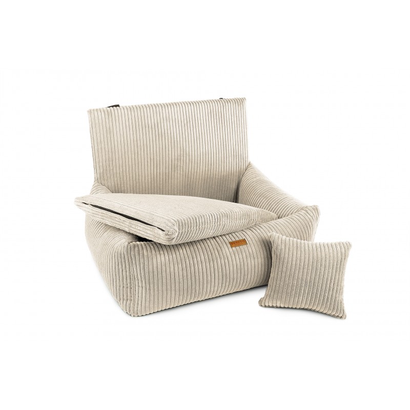 Car Seat / Autostoel Hond Hondenautostoel Milano Beige Orthopedische met VISCO Memory Foam Hondenautostoel Milano Beige Orthopedische met VISCO Memory Foam - Afbeelding 2