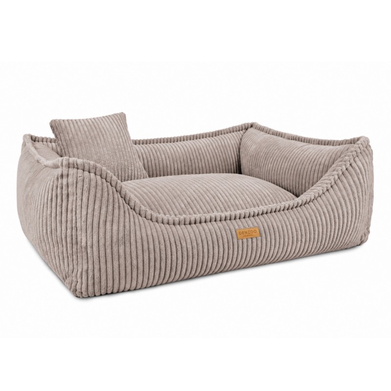 Denzoo Orthopedische Hondenmanden Orthopedische Hondenmand Milano Ribbed Capuccino – Visco Memory Foam – Luxe & Wasbaar Orthopedische Hondenmand Milano Ribbed Capuccino – Visco Memory Foam – Luxe & Wasbaar - Afbeelding 3